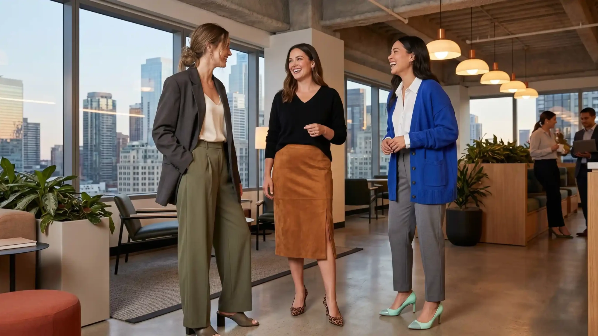Find out about the top workwear trends in 2026, including statement midi skirts, relaxed suit styles, glove heels, animal prints and colorful looks. Workwear has become chic and playful.