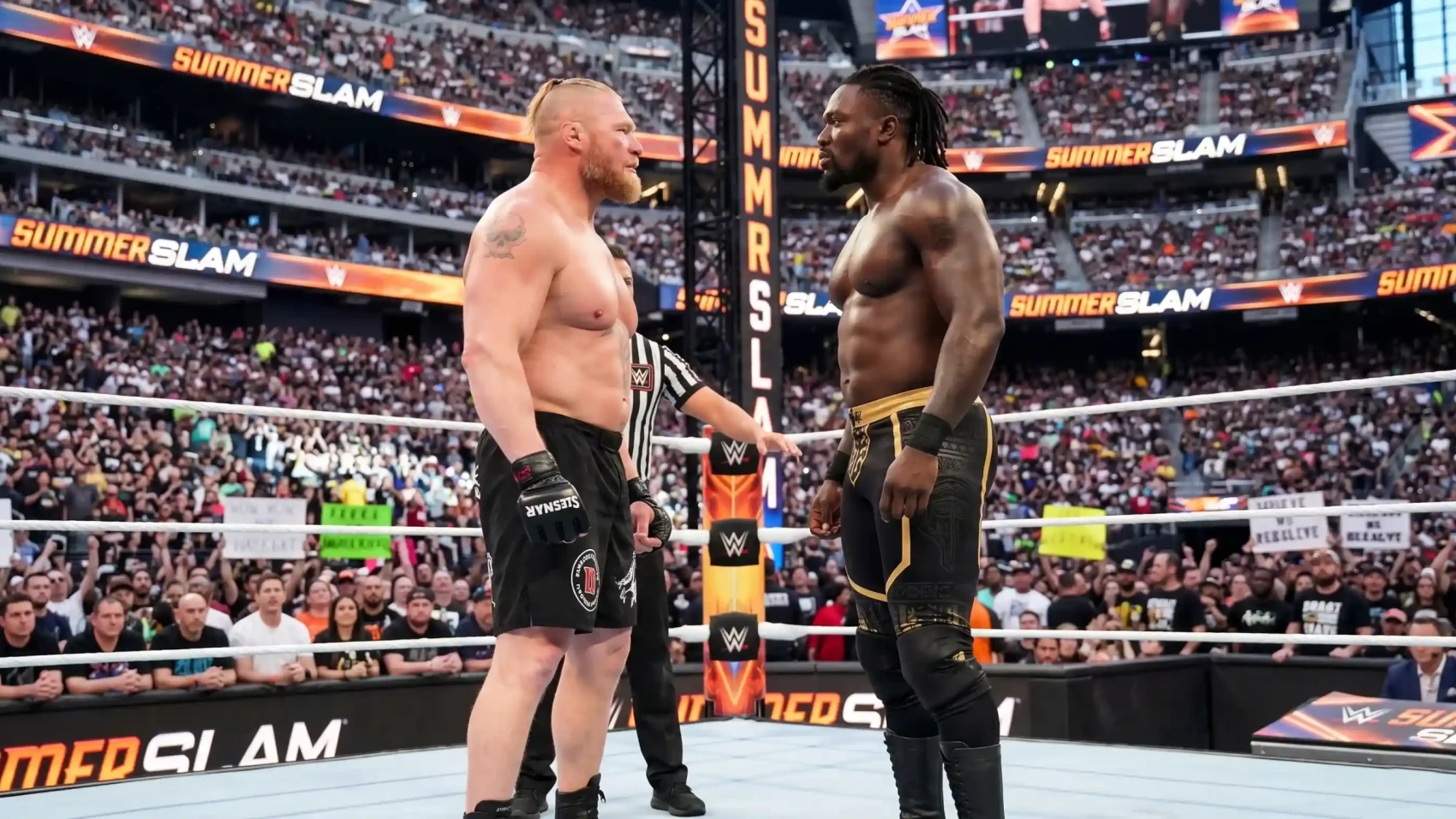 Brock Lesnar Used 7 F5s to Knock Out Oba Femi at WWE Clash in Italy 2026. Trace the complete storyline from WrestleMania 42 to the expected SummerSlam confrontation.